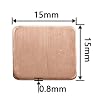 Heatsink Copper Pad Shims, High Purity 15 x15 x 0.8mm Laptop GPU CPU Heatsink Thermal Copper Pads Pack of 20 #1