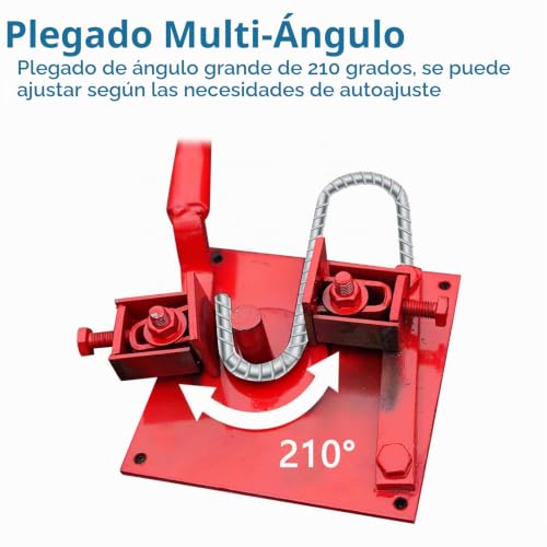 Miniatura 4 de Dobladora Manual De Barras De Refuerzo, Para Varillas De 1 A 20 Mm, Herramienta De Dobladora De Varillas De Acero Manual, Construcción Ajustable Y Resistente