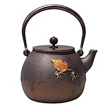 Kays Teapot Antique Cast Iron Ant Design Tetsubin Japanese Tea Kettle Cast Iron Teapot Infuser - 1.4L Handmade