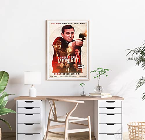 Threat Level Midnight Movie Posters Print Room Aesthetic Canvas Wall Art，For Girl And Boy Teens Dorm Decor 12X18 Inch Unframed #TOP3
