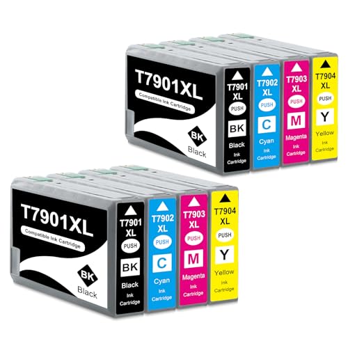 Cartouche 79XL T79XL encre noire et couleur pack de 8 pour imprimante jet d'encre WF-5110DW