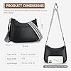 APHISON Klein Crossbody Bag mit Breitem Gurt Schultertasche Umhängetasche Damen veganem Leder schwarz Handtasche Tasche mit Abnehmbarem Schultergurt Kartenschlitz Reisetasche #5