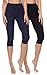 Produktbild Merry Style Damen 3/4 Leggings Fitnesshose aus Baumwolle 2 Pack MS10-199 (Schwarz/Marine, 3XL)