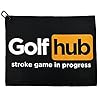 Golfhub Golf Towel – Golf Accessories for Men – Golf Gifts for Men – Printed Funny Golf Towel