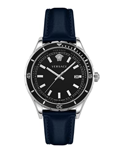 Montre Versace VE3A002 montre homme quartz bracelet cuir noir haut de gamme