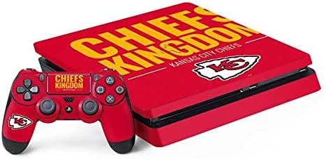 Skinit Decal Gaming Skin Compatible with PS4 Slim Bundle - Officially Licensed NFL Kansas City Chiefs Team Motto Design