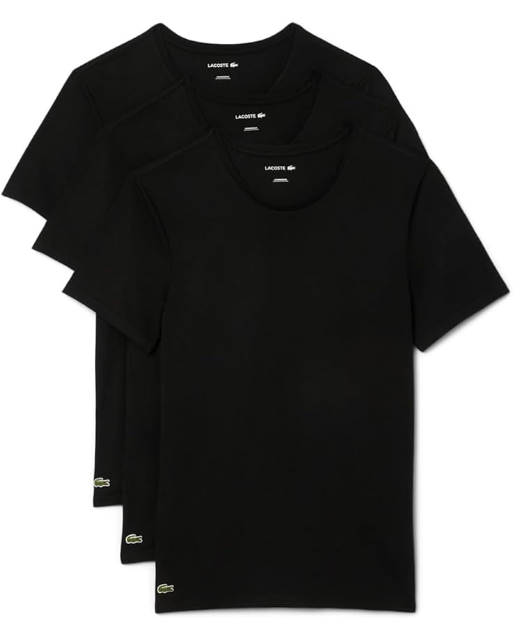 Lacoste 100% Cotton Slim Fit Crew-neck T-shirt 3-pack - Main View