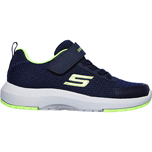 Skechers Boy's Dynamic Tread Sneakers, Navy Lime, 13 UK Child