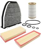 CUK29005 C3698/3-2 HU718/5X 05102905AA Oil Filter Engine Cabin Air Filters Compatible with C63 AMG
