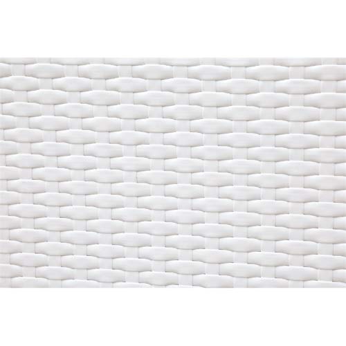 Furniture of America Arthur Rattan Rectangular Patio Ottoman in White