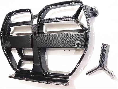 Parrilla delantera premium de fibra de carbono para BMW G80 G82 G83 parachoques superior 4