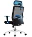 Produktbild IntimaTe WM Heart Bürostuhl Ergonomischer,Chefsessel mit Verstellbarer 3D Armlehne, Schreibtischstuhl mit Kopfstütze und Lendenwirbelstütze and Rollen,Schwarz