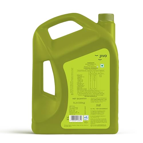 Image of Jivo Cooking Edible Soyabean Oil 5 Litre | High in Omega-6 PUFA | Contains Tocopherols Natural Antioxidant | Suitable for Daily Cooking | (Pack of 3)