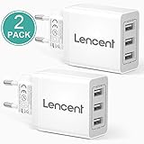 [page_title]-Lencent 2X USB Netzteil 3 Port Ladeadapter USB Ladestecker 5V 3,4A 17W für Handys iPhone IPad Sumsung Galaxy LG HTC Bluetooth Kopfhörer Weiß