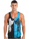 Loodgao Men's Gym Workout Tank Top Stringer Bodybuilding Muscle Vest Graphic Summer Sleeveless T-Shi