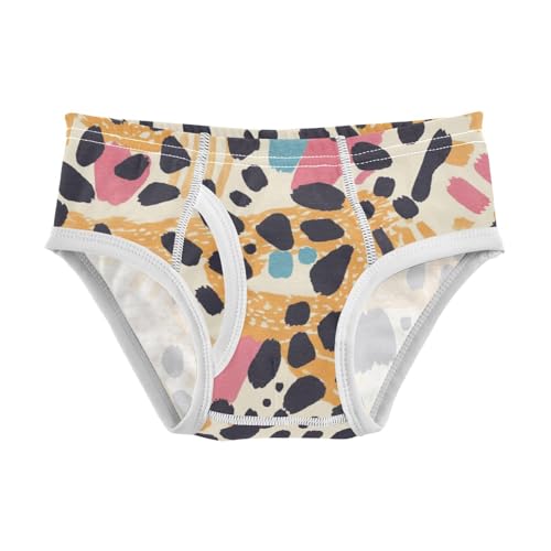 KLL Abstract Leopard Cheetah Skin Shapes Boys Toddler Cotton Briefs Cute Children Panties