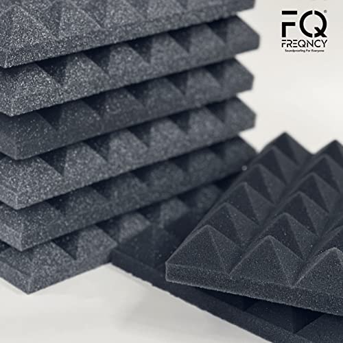 Image of Freqncy Turbo Acoustic Foam, DIY, Best Quality, Soundproof Noise Control Wall Acoustic Panel, 1x1Ft 2 inch | OG Black |