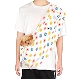 Dog Sling Carrier - Dog Slings for Small Dogs up to 10 lbs, Dog Carrier Sling with Adjustable Safety Strap & Buckle,Small Dog Sling for Travel, Dog&Cat Chest Sling Carrier (Daisy)