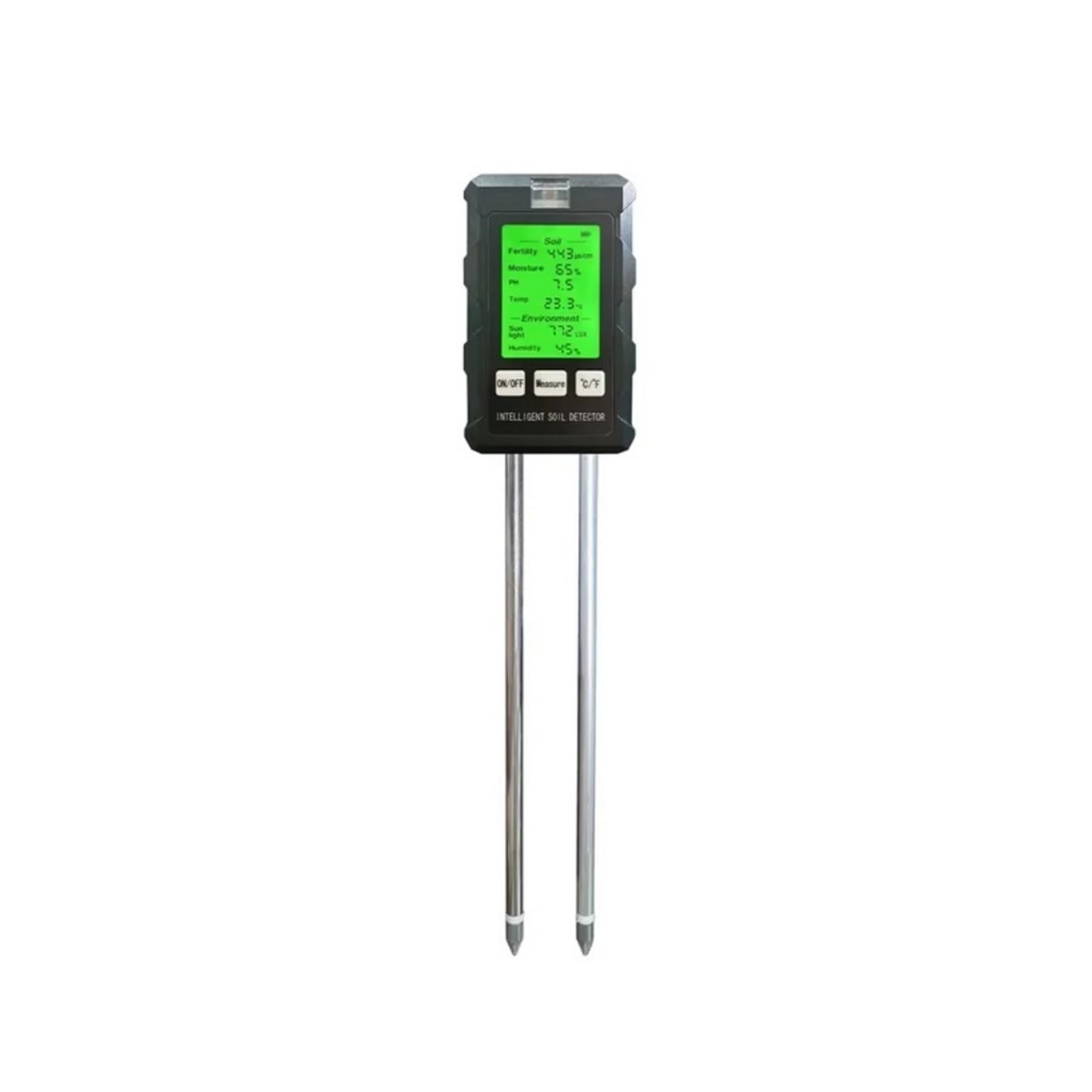 Humidimètre pour Sol, Testeur de Sol Multifonctionnel 6 en 1 Fertilité pH Température Humidité Lumière du Soleil Détecteur d'humidité de l'air pour Le Jardinage et l'agriculture