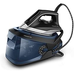 Rowenta Turbosteam VR8322 Centro de planchado 6.5bares, golpe vapor 370g/m, suela MiscroSteam 400, bloqueo para transportar con una mano, sistema antical, modo Eco, depósito agua 1.7L,Negro