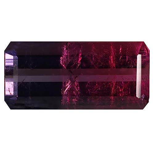 Tourmaline pastèque non chauffée de 3.28 ct en taille octogone d'exception