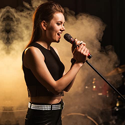 Studded Belt Metal Punk Rock Rivet Belts for Women/Men Grommet Pyramid Goth2