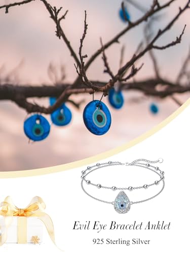 Image of 925 Sterling Silver Layered Ankle Bracelets for Women Jewelry Gifts | 925 Sterling Silver Layered Sea Turtles /Elephant /Wave Anklet Animal Bracelet Summer Ocean Beach Jewelry Gifts for Women