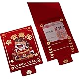 Rote Briefumschläge für chinesisches Neujahrsfest, chinesisches Hong-Baogeschenk, Geldumschlag, Glücksgeld, Hong Bao Re-d Pocket für das Jahr des Pferdes 2026 (B 6 Karten)