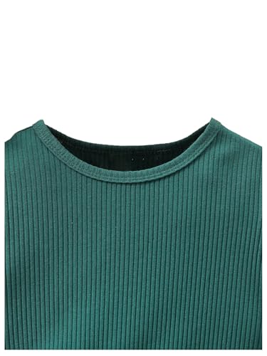 WDIRARA Girl's Printed Ruffle Cap Sleeve Belted Dress Crewneck Flared A Line Dress3