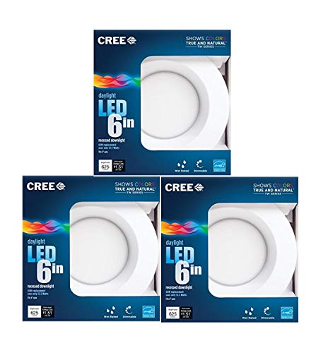 Cree-TW Series 6 in. 65W Equivalent, (12.5 watts), Daylight (5000K) LED Retrofit Recessed Downlight (3-Pack)