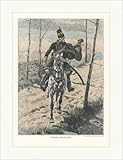 kossakowski wzrost  Stampa artistica Polacco Husar W. Kossak Cavallo equitatore Militare Colorato E 18428