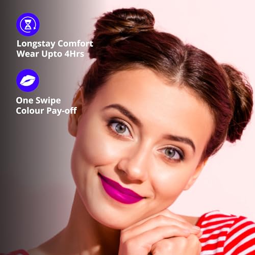 Image of Blue Heaven Get Matte Lipstick | Soft Matte Finish and Lightweight Formula | Intense Pigment | Long-Lasting Lipsticks For Women | 303PN | 4gm (Pack of 2)