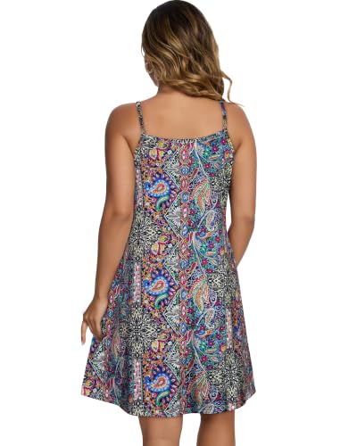Image of JOELLYUS Womens Spaghetti Strap Dress Summer Dresses Beach Cover Ups Casual Sundresses with Pockets 2026