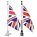 Viviance Moto Drapeau Arrière Pole & Stripes Bagages UK Union King Mount pour Harley Sports - Pâle