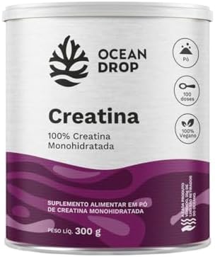 Creatina Monohidratada Pura em Pó 300g - Ocean Drop
