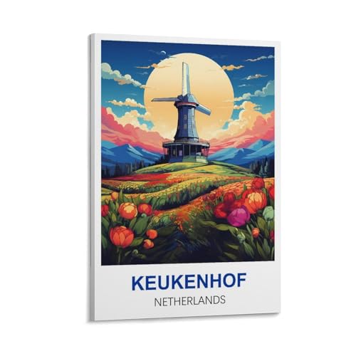 Keukenhof poster vintage cadeau pour amoureux des Pays-Bas affiche 20x30