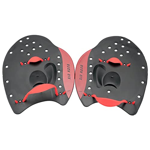 FytStycale Swimming Gloves Adjustable Strap Silicone Swim Hand Paddles Water Resistance Training Diving Fin Function Suitable for Men Women Kids Pool