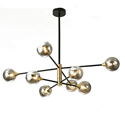 Lampe de plafond moléculaire à 8 têtes pour design salon chic