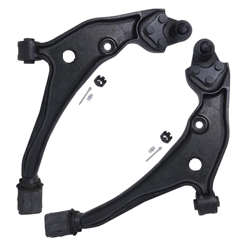 Image of Detroit Axle - 8pc Front End Kit for 1999-2002 Nissan Quest Mercury Villager, 2 Lower Control Arms with Ball Joint 4 Outer Inner Tie Rods 2 Boots 2000 2001 Replacement
