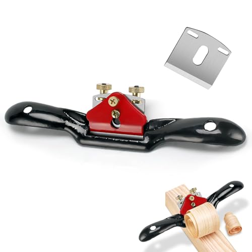 Wood Plane 10-Precision Wood Planer for Doors and Carpentry Adjustable Wood Cutting Hand Planer Tools and Equipment with Replacement Blades Accessories for Wood Craft Processing DIY Model Making