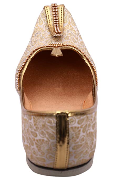 EthnicVibes Herren Hochzeit Jutti Traditionelle Mojari indische Punjabi Schuhe US 8-12 Stickmuster