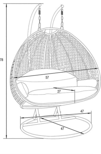 Image of Outdoor Furniture Double Seater Swing, Beautiful Swing with Stand