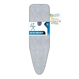 ✅ PLANCHADO COMODO: La funda de la tabla de planchar ajustable tiene nada menos que 3 capas, lo que hace que parezca que estás planchando sobre un cojín. Capa superior perforada de algodón 100% con certificación BCI, con una capa inferior de moltón extra grueso y espuma para aumentar la comodidad de planchado.
