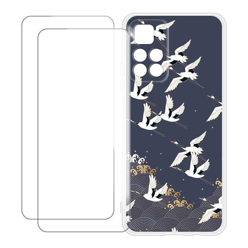 UOGNADGD Xiaomi Redmi Note 11T 5G �Ƃ̌݊������� �J�X�^���J���t���P�[�X�{�����K���X�ی�t�B����2���t�� ? �Ռ��z�������h�~ (����)