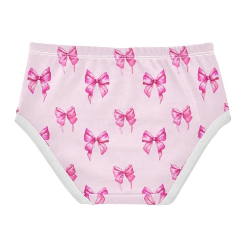 Cotton Girls Underwear Toddlers Pink Watercolor Bows Panties Little Girl Fun Briefs Girls Undies 2t2
