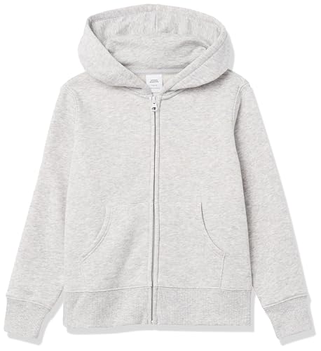 Amazon Essentials Sweatshirts à Capuche en Polaire avec Fermeture Éclair Fille, Gris Clair...