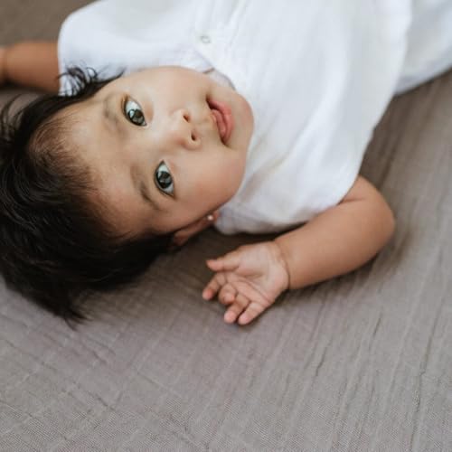 Image of Little Unicorn 0-6 Month Premium Muslin Sleep Sack 1.1 TOG | Soft & Breathable Muslin Cotton for safer sleep | 2 way zipper (White)