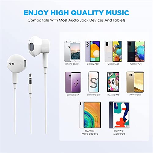 2 Pack With Apple Earbuds 3.5Mm Wired Earbuds/Headphones/Earphones Built-In Microphone & Volume Control【With Apple Mfi Certified】 Compatible With Iphone,Ipad,Ipod,Computer,Mp3/4,Android #TOP4