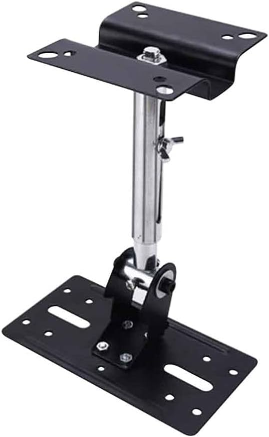 Space Saving 180 Degree Adjustable Black Ktv Holder Easy Install Wall Mount Steel Speaker Bracket Ceiling Home