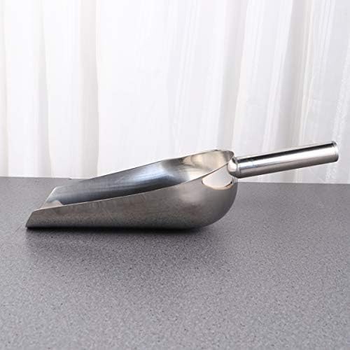 Holibanna 1pcs Stainless Steel Ice Scoop Multipurpose Metal Scoops for Dry Goods Sturdy Kitchen Scoops Different Sizes Flour Scoop Popcorn Scoop Measuring Pet Food Scoop for Candy Dessert Bean